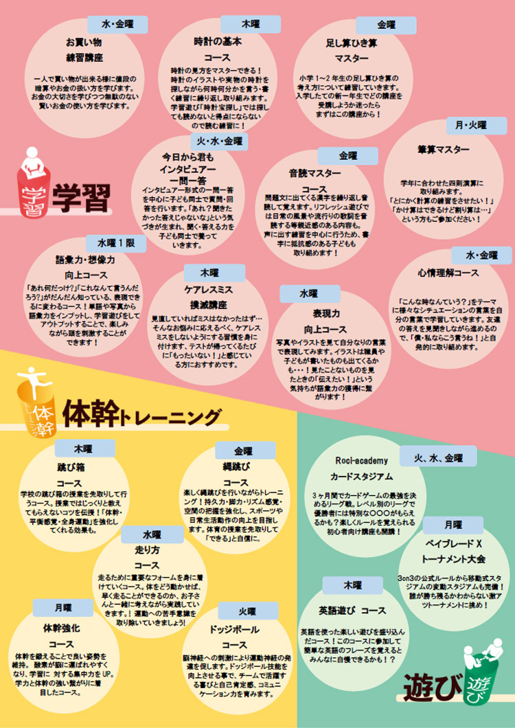 千種区の療育施設ロシアカデミーの療育内容